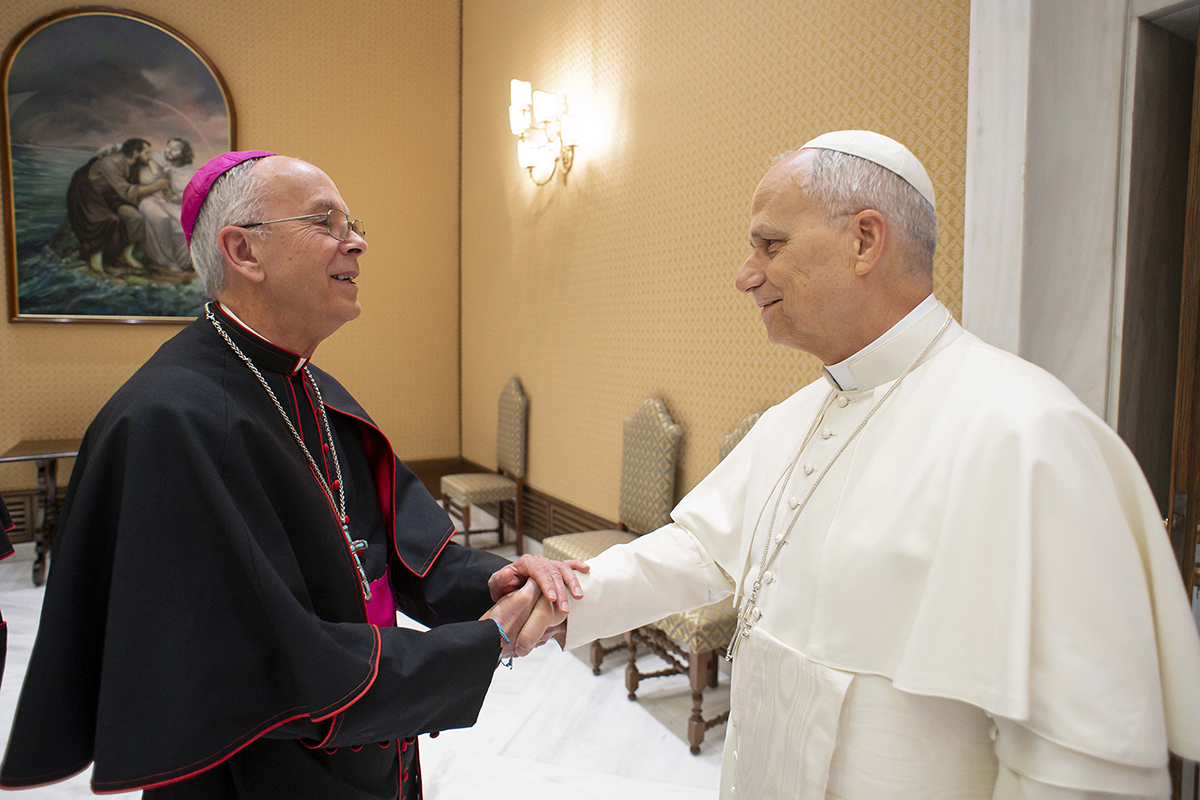 Bishop Seitz shares migrants’ stories with Pope Leo