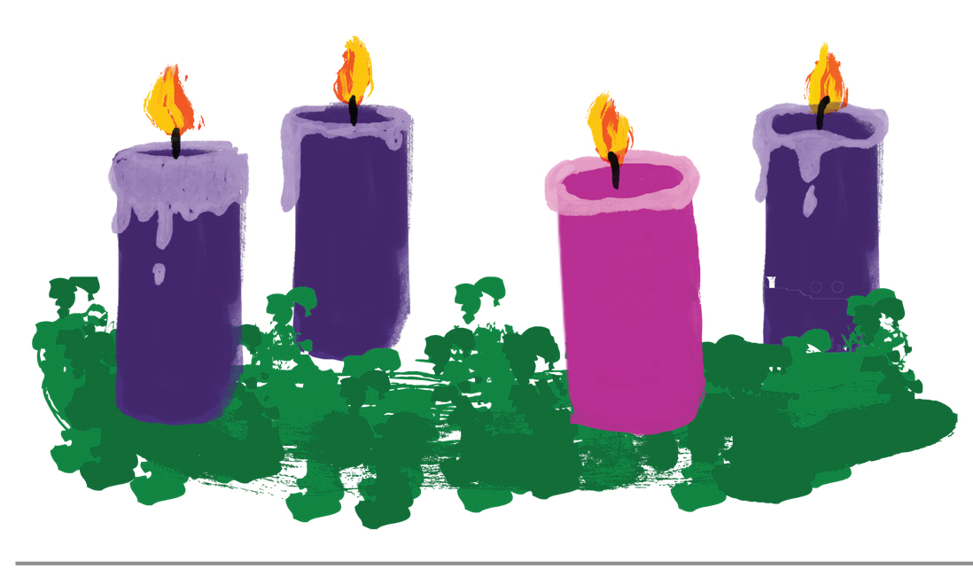 Advent journey 'On the Way' - image of an Advent wreath