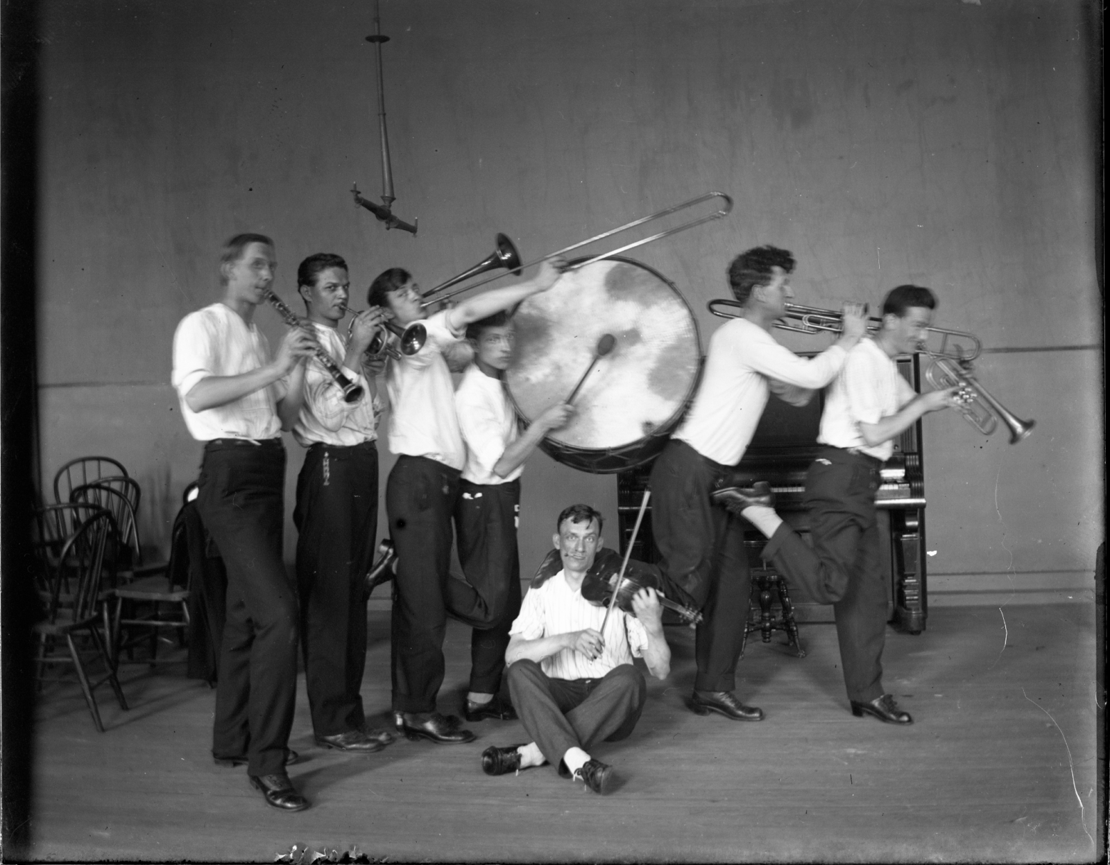 Historical - Photograph - Kenrick Seminary Comical Group Photo of Seven Band Players