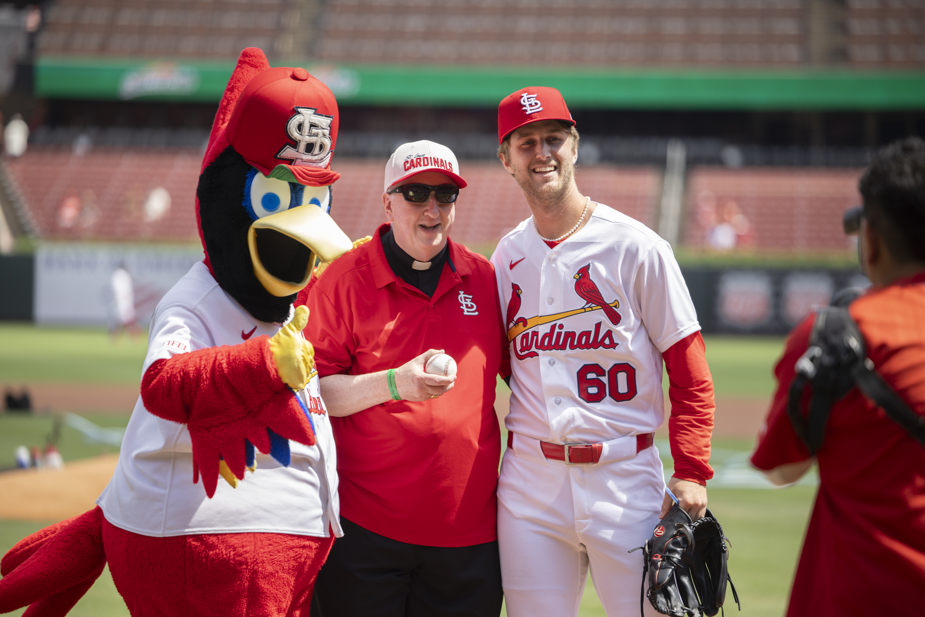 Catholic Charities Day at the Ballpark: Archbishop Rozanski throws out first pitch